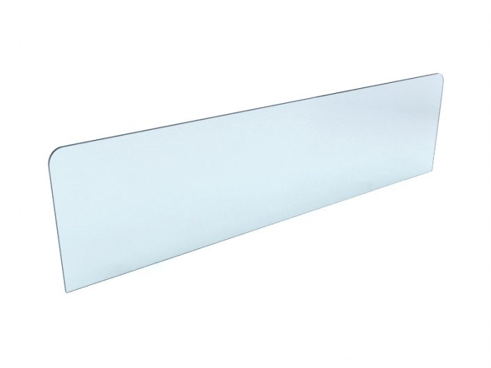 mampara vidrio incoloro 100x30 con soporte invisible
