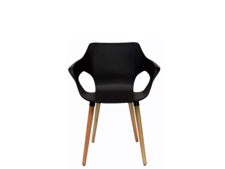 venta silla fija zen patas madera casco negro 02