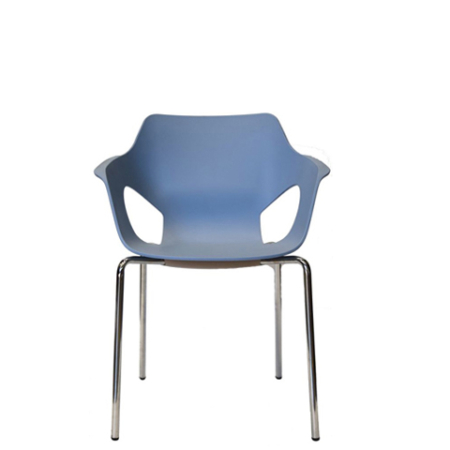 venta silla fija zen patas metalicas casco azul 01